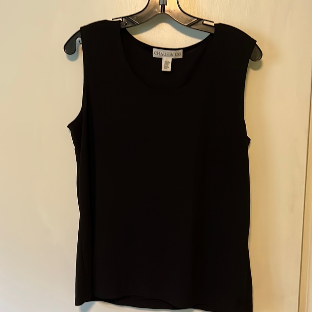 Woman’s CHAUS & CO black tank, size large, great condition.